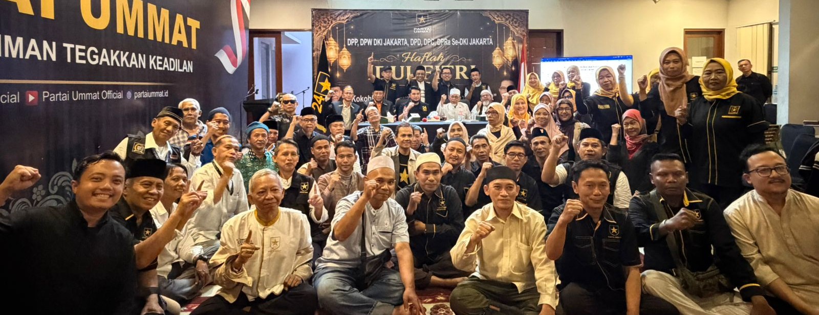 Foto bersama ulama dan peserta Haflah Idul Fitri 1447H Partai Ummat